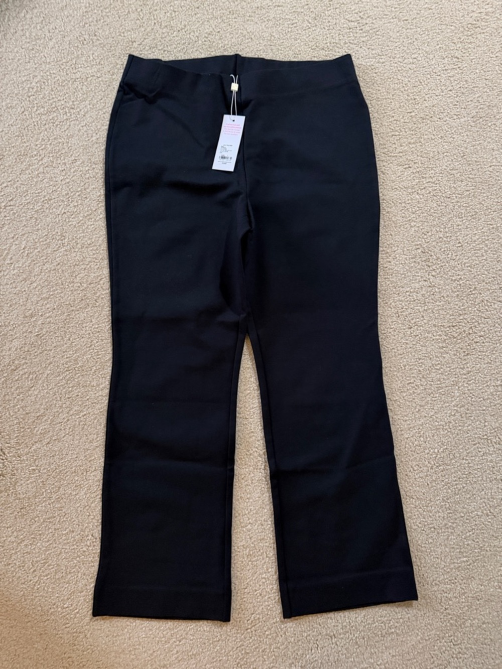 Lilly Pulitzer Black Christobel Ponte Kick Flare Pants Women L NWT
